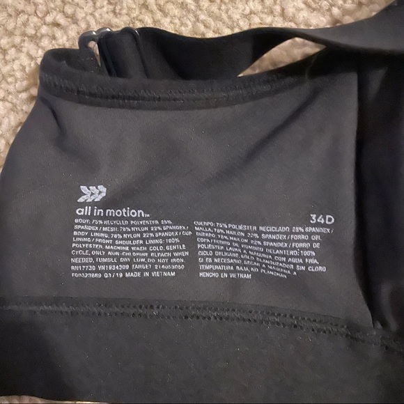 All in Motion Adjustable/Universal Sports Bra 34D - Picture 4 of 4